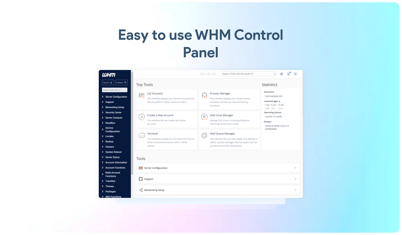 Easy to use WHM Control Panel | Ryel Digital