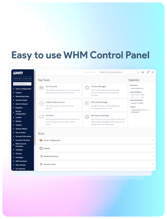 Easy to use WHM Control Panel | Ryel Digital