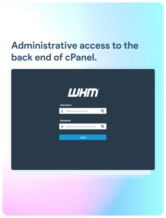 Admin access to the backend control panel | Ryel Digital