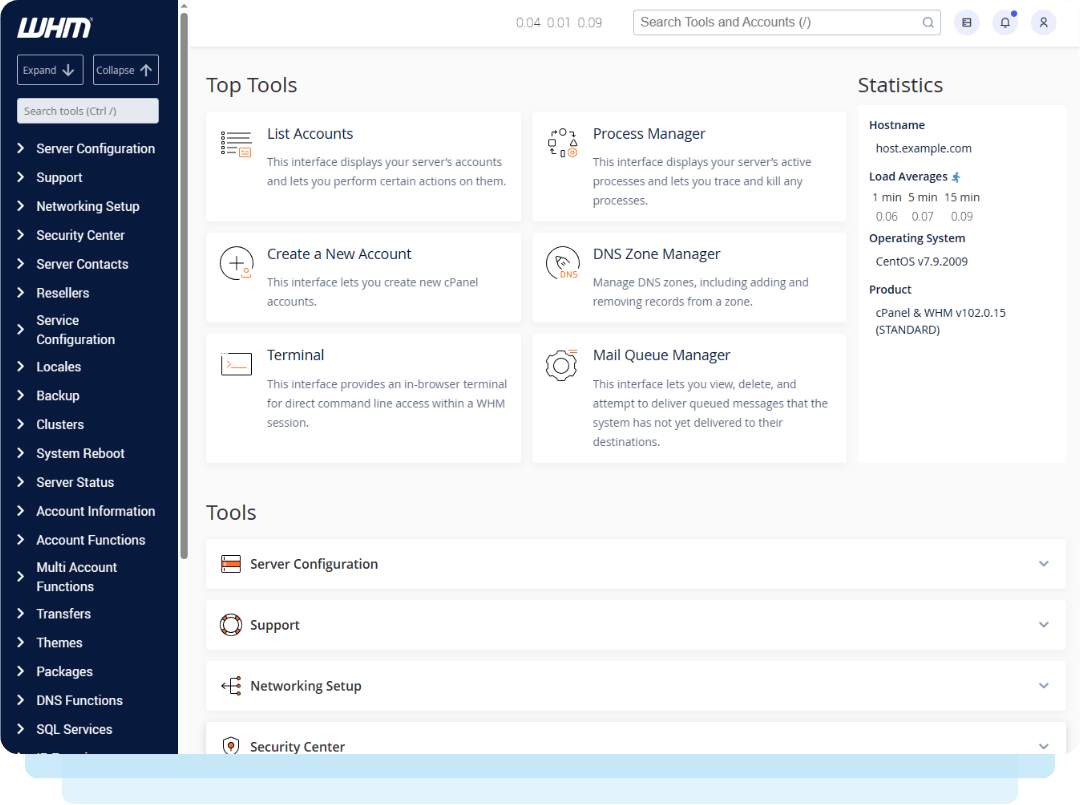 WHM- Dashboard | Ryel Digital