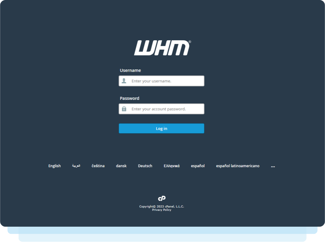 WHM Login | Ryel Digital