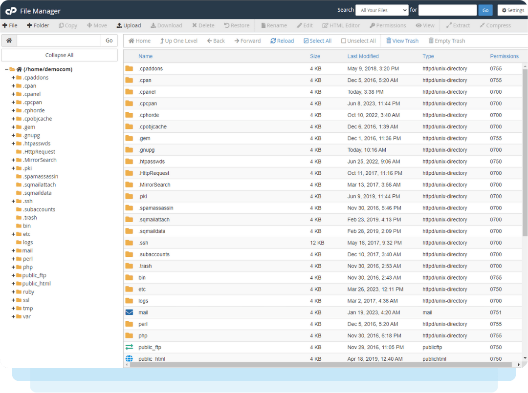 cPanel File Manager