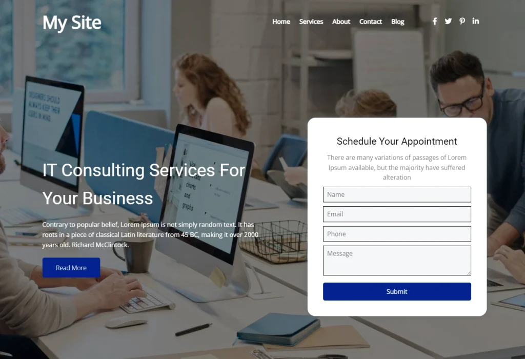 IT Consultancy Website Template SitePad Website Builder | Ryel Digital