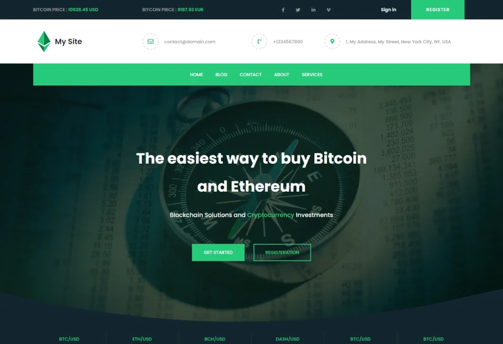 Bitcoin Website Template SitePad Website Builder | Ryel Digital