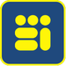 A navy and yellow icon representing custom website layouts