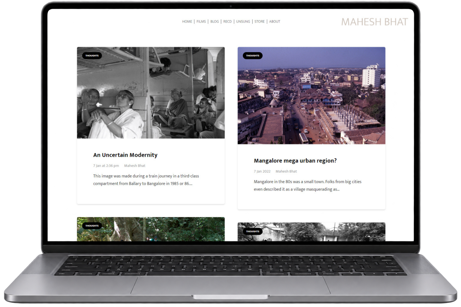 Photography portfolio website for Mahesh Bhat built with WordPress by Ryel Digital.